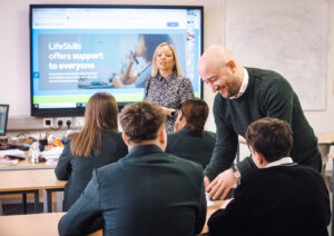Facilitators help students with work skills, people skills and money skills